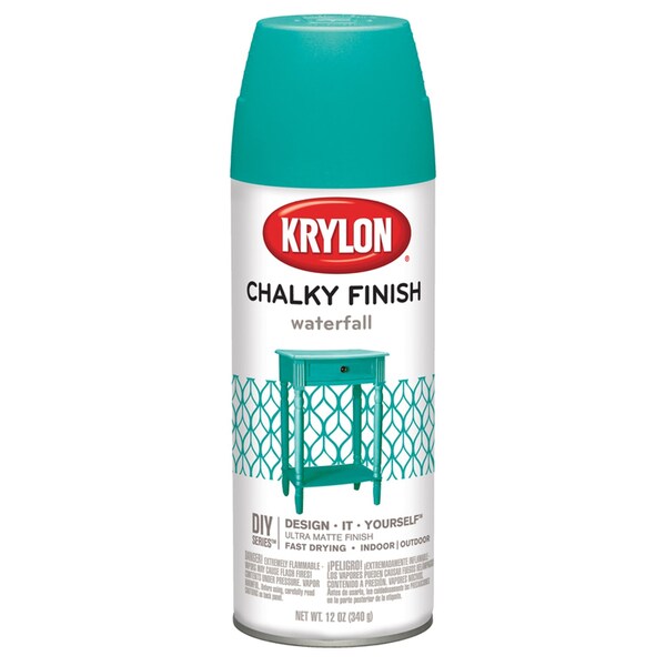 Krylon Interior Paint, Matte, Waterfall, 12 oz K04112007 Zoro